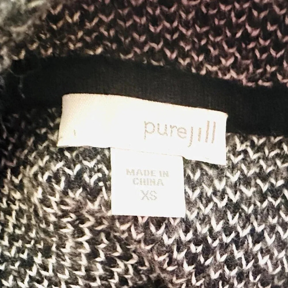 PURE J.JILL Women Long Sleeve Pull-Over High Neck Black Sweater Size Extra Small - Picture 13 of 15